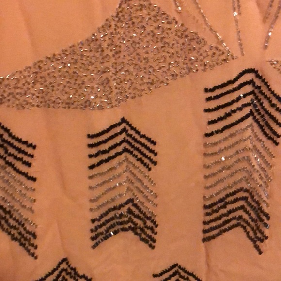 MLV Sequin Beige & Black Cocktail Dress - Picture 6 of 8
